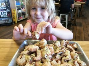 Enjoying Rock Shrimp