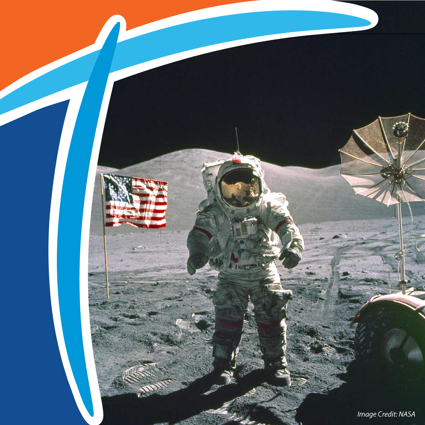 Flag Rover Celebrate 50 Year Anniversary of Apollo 17 - Titusville Launch From Here